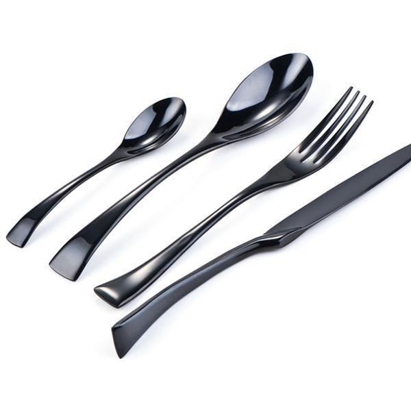 Onyx Jet Black Silverware Set | Kalsten