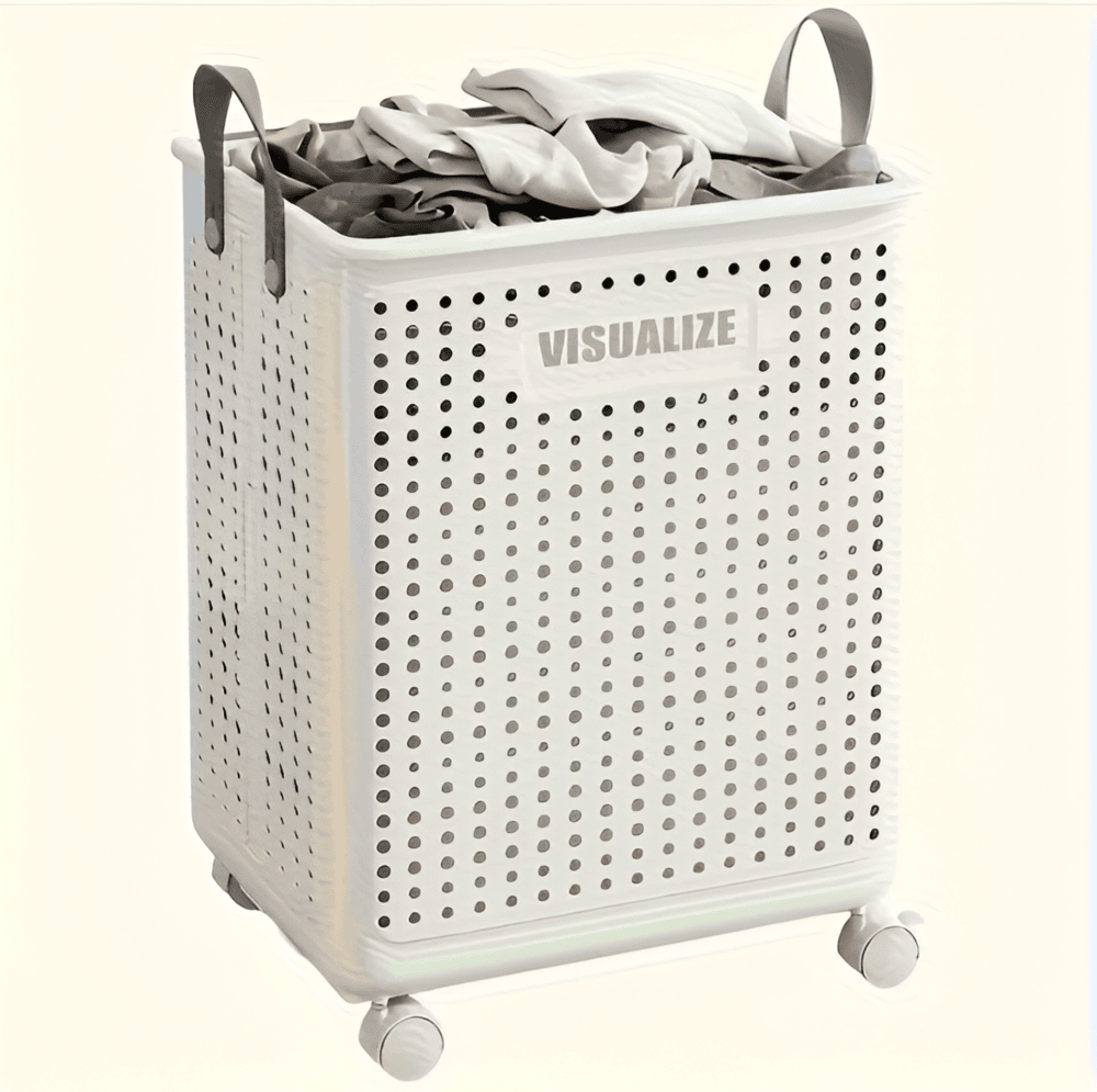 RollEase Foldable Laundry Basket – With Wheels, Compact & Durable for Easy Transport | Kalsten