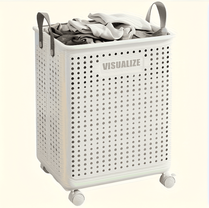 Kalsten | RollEase Foldable Laundry Basket – With Wheels, Compact & Durable for Easy Transport