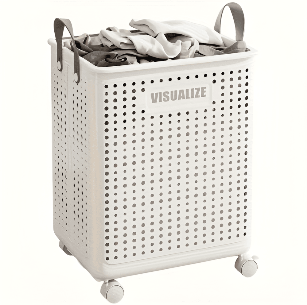 Kalsten | RollEase Foldable Laundry Basket – With Wheels, Compact & Durable for Easy Transport