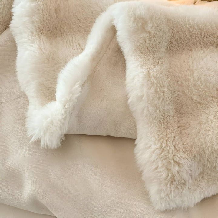 Fluffy Faux Fur Travel Blanket (Washable)