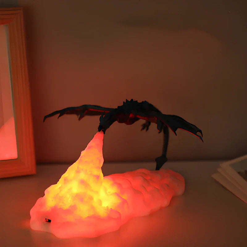 LED Fantasy Dragon Flame Table Lamp | Kalsten