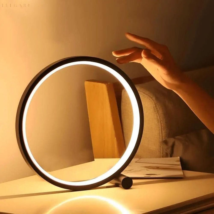 Dimmable LED Ring Table Lamp – Modern Touch Control | Kalsten