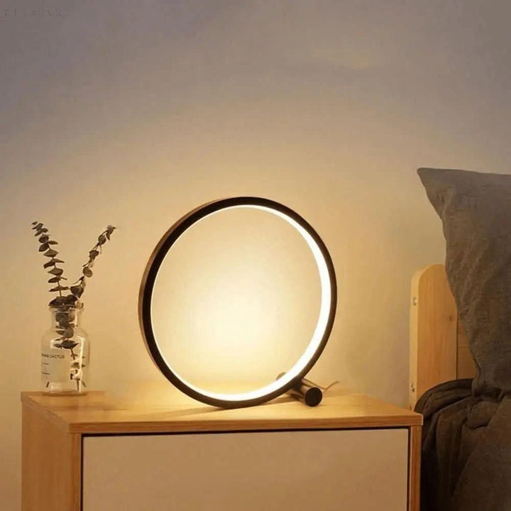 Dimmable LED Ring Table Lamp – Modern Touch Control | Kalsten