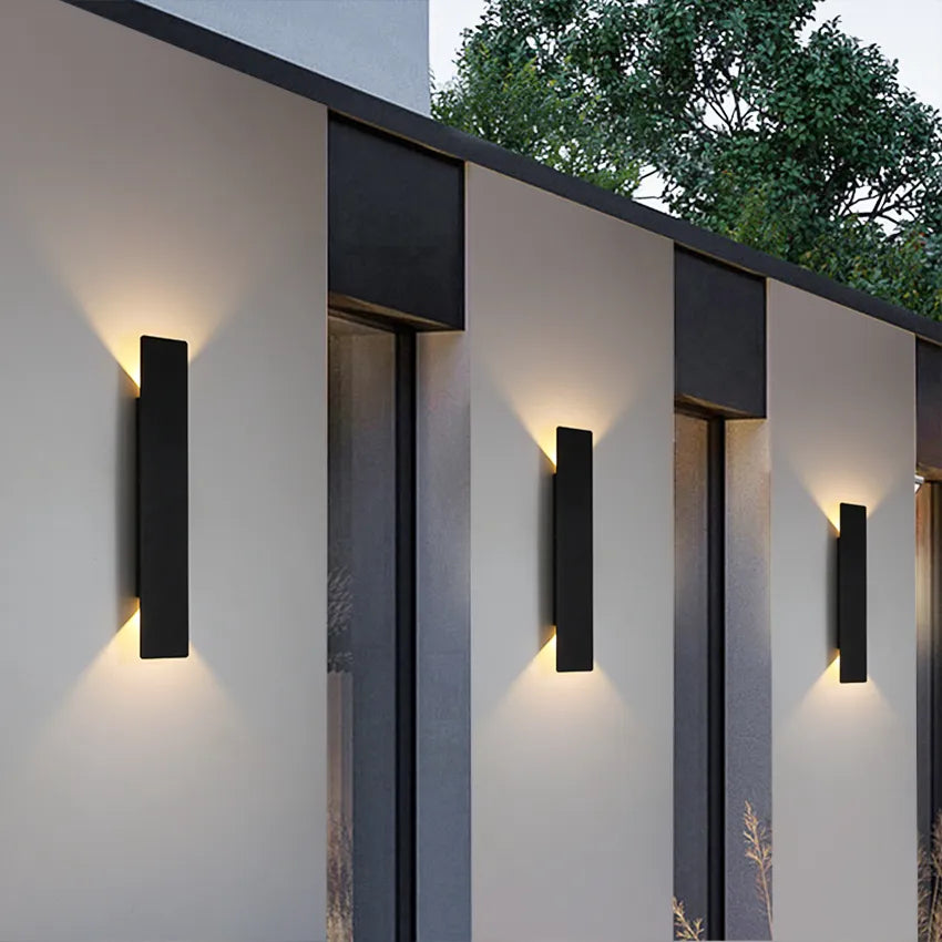 Black Aluminum Waterproof Outdoor Wall Lamp Noxord