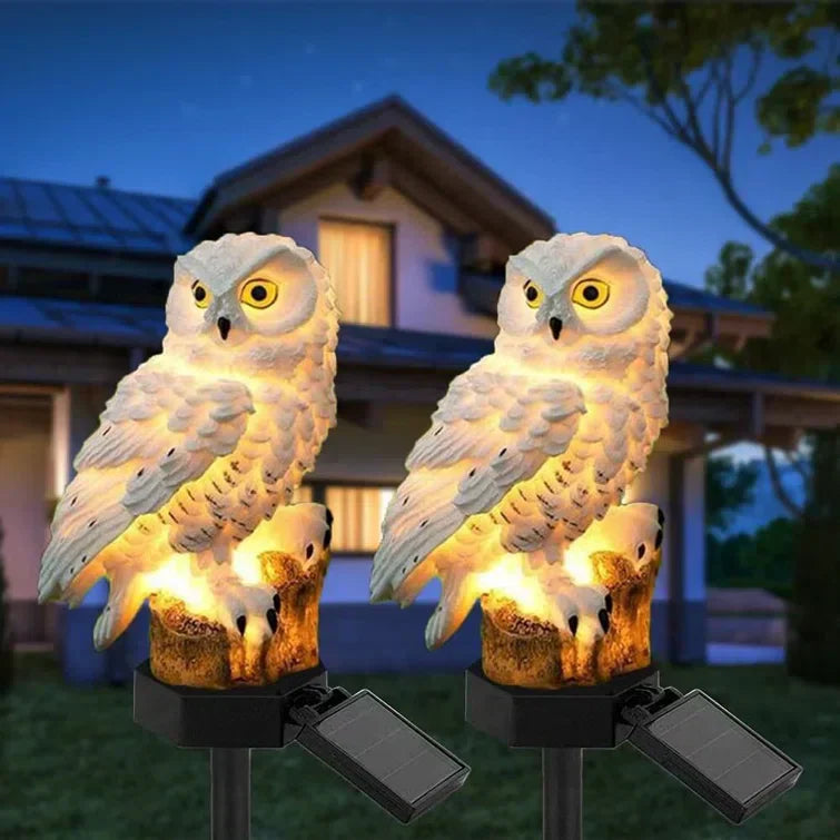 Solar-powered garden lamp with decorative owl design – LED outdoor light for the garden | Kalsten