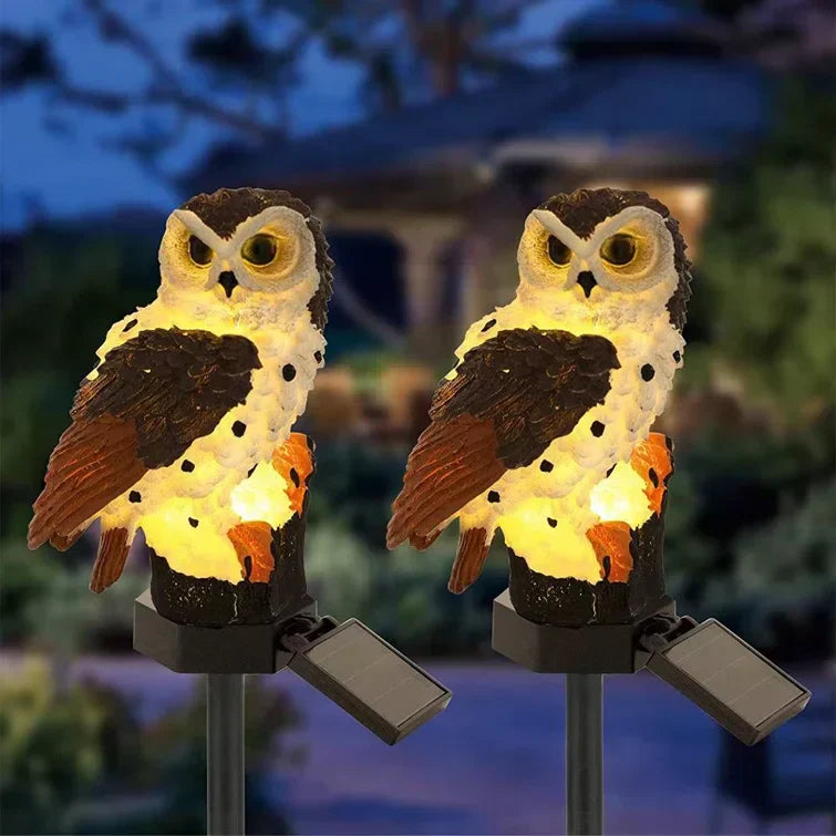 Solar-powered garden lamp with decorative owl design – LED outdoor light for the garden | Kalsten