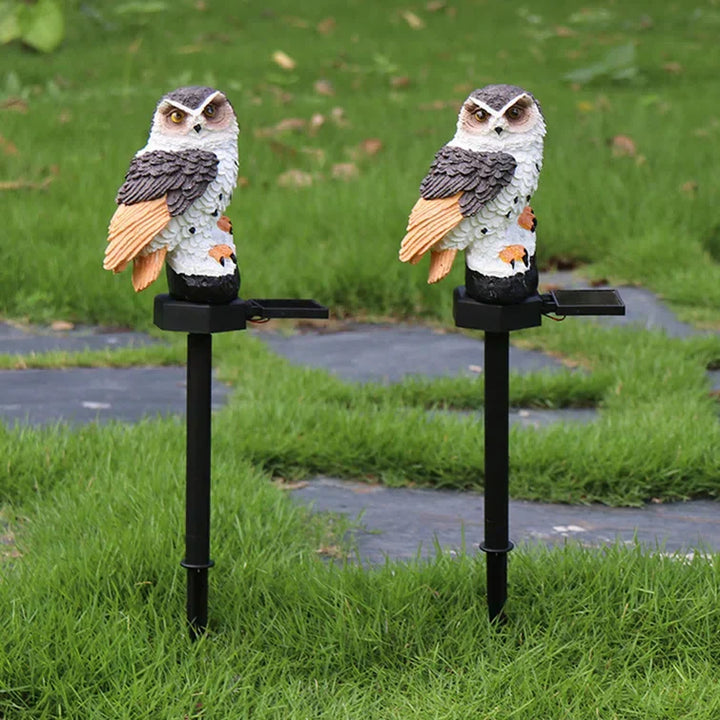 Solar-powered garden lamp with decorative owl design – LED outdoor light for the garden | Kalsten