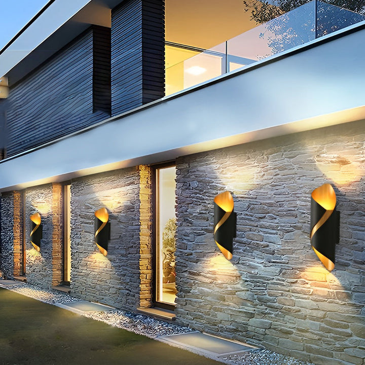 Outdoor LED Up and Down Light Waterproof Modern Wall Sconce Lighting | Kalsten