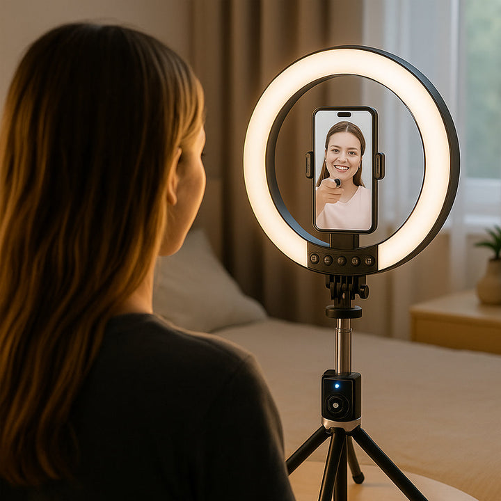 Ring Light with Remote Control & Tripod – 3 Color Temperatures – P220-Q | Kalsten