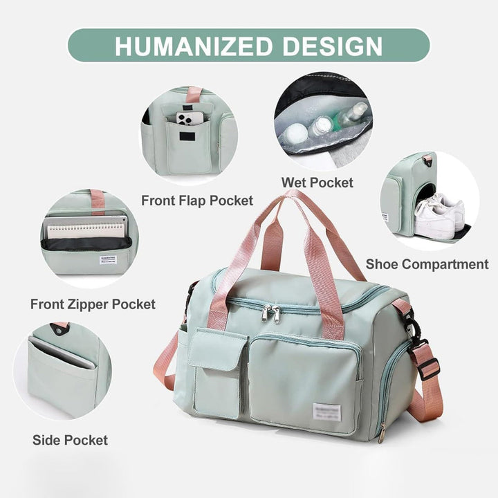 Kalsten | Multi-Pocket Travel Bag, Sports and Gym Duffle with Separate Shoe Compartment