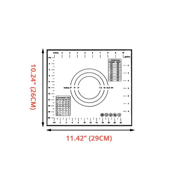 Pastry Measurements Silicone Non-Stick Baking Mat | Kalsten