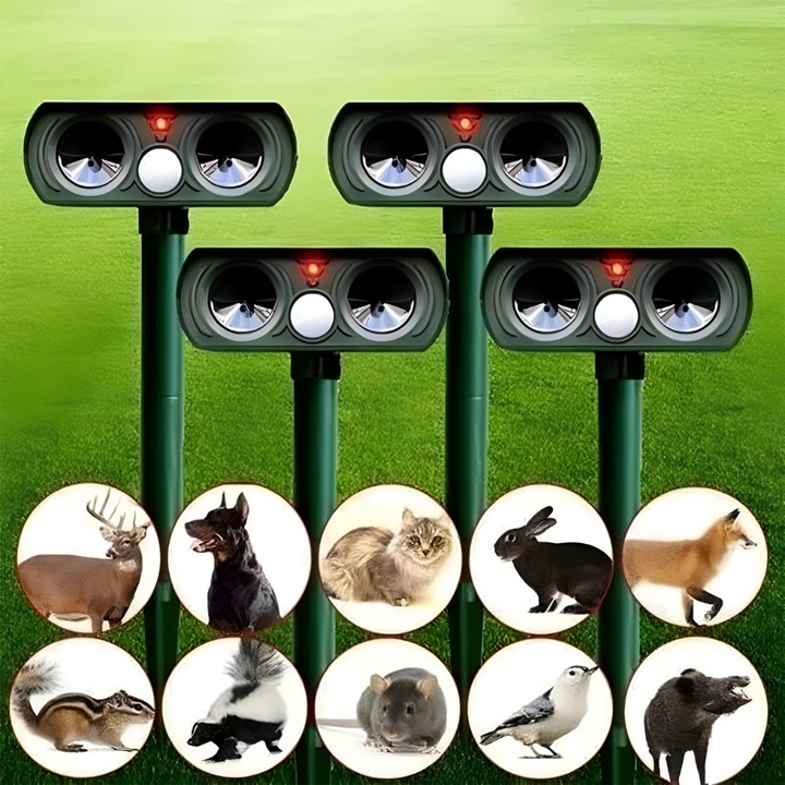 Solar Ultrasonic Outdoor Pest Repeller Motion Activated Kalsten