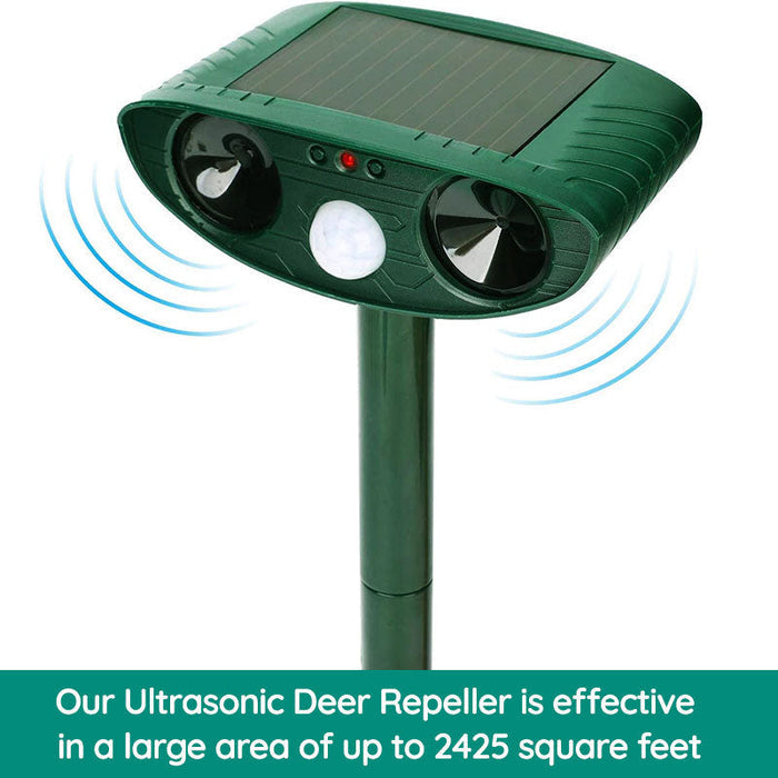 Noxord | Raccoon Outdoor Ultrasonic Repeller - Solar-powered Ultrasonic Animal and Pest Control - Get rid of raccoons within 48 hours