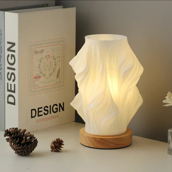 LunaSwirl | Luxury Modern Swirl LED Table Lamp – Elegant Ambient Lighting | Noxord