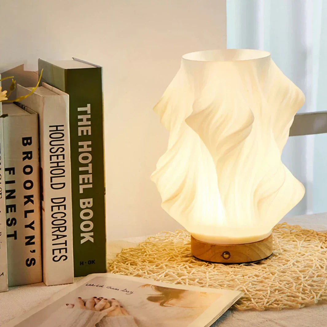 LunaSwirl | Luxury Modern Swirl LED Table Lamp – Elegant Ambient Lighting | Noxord