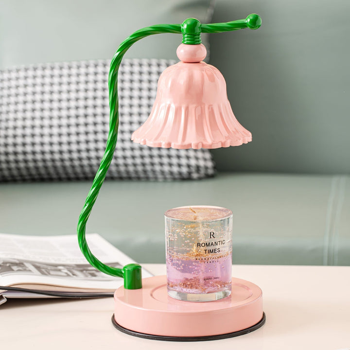 BloomAura – Charming Pink Glass Table Lamp | Kalsten