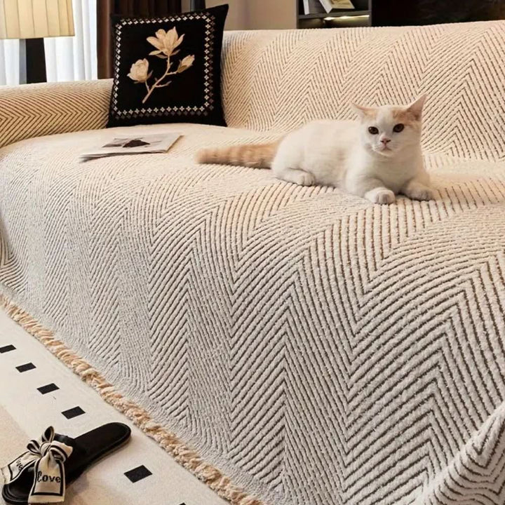 Kalsten | Herringbone Sofa Cover, splash-proof and non-slip