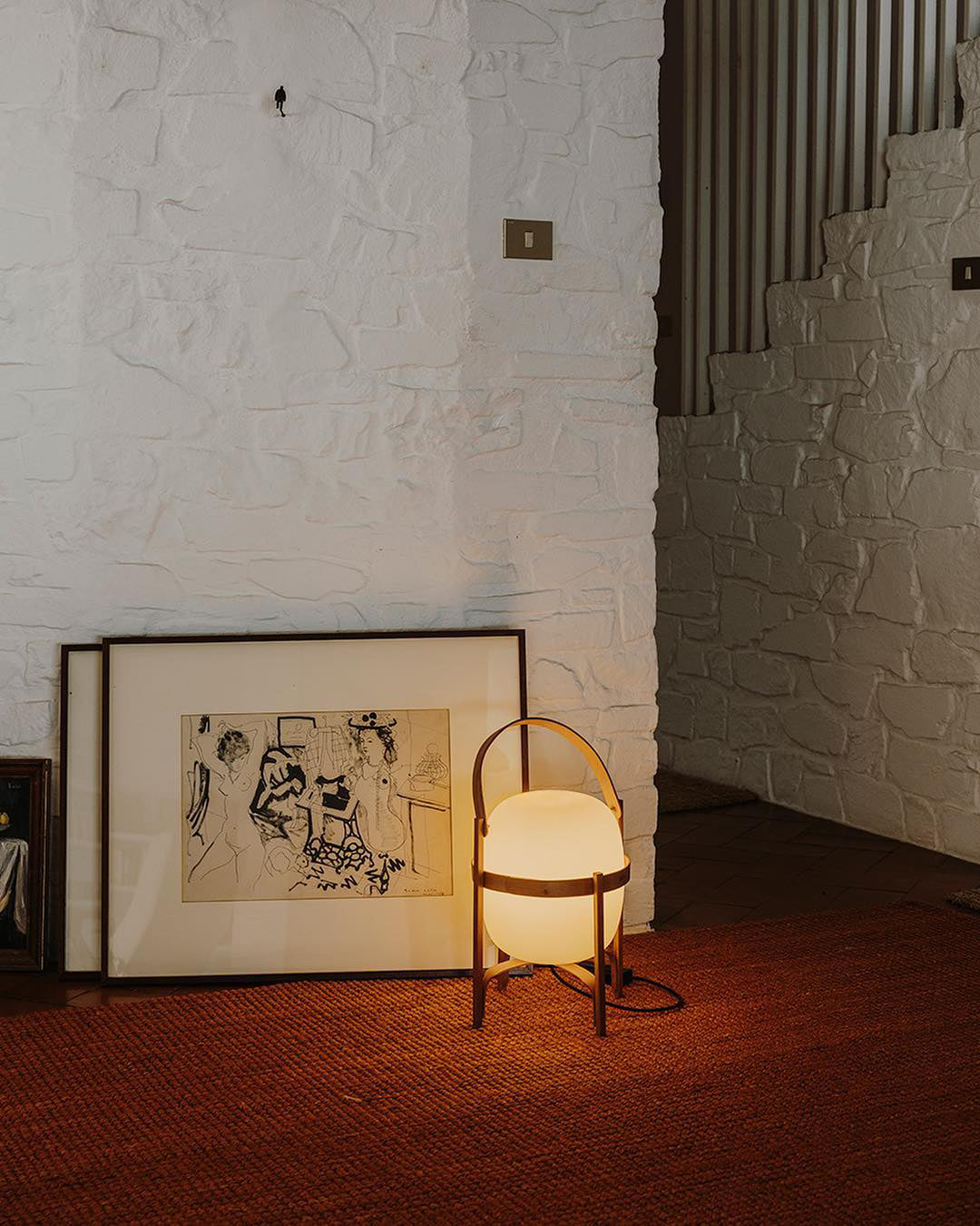 Portable Lantern Glass Portable lamp Table Lamp | Kalsten