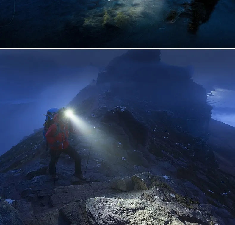 NightBeam Pro Headlamp – Powerful Rechargeable LED Headlight with Zoom and Waterproof Design | Kalsten