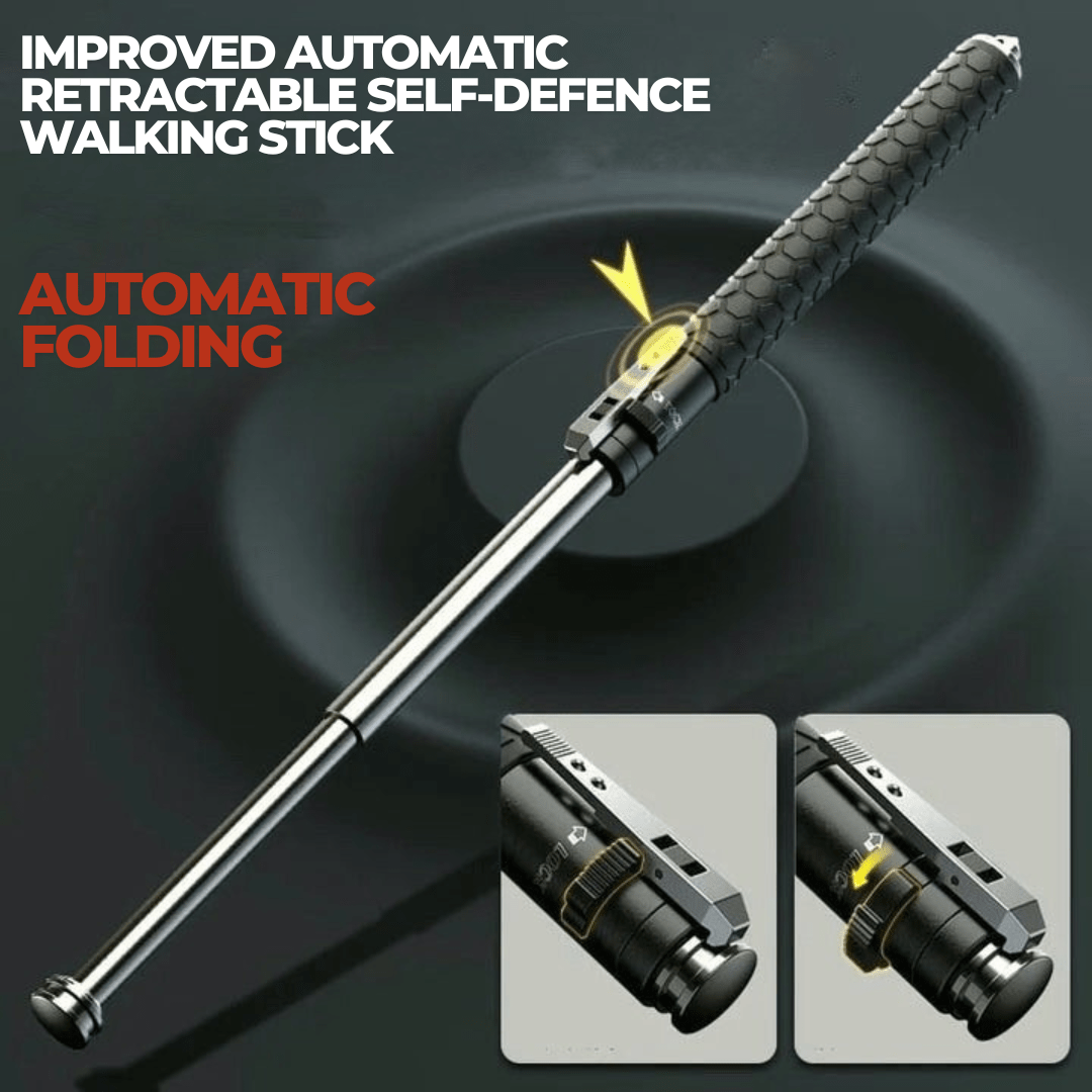 Kalsten | Adjustable Hiking Stick Made of Alloy Steel with Anti-Slip Handle, Lightweight & Compact for Outdoor, Trekking, and Travel