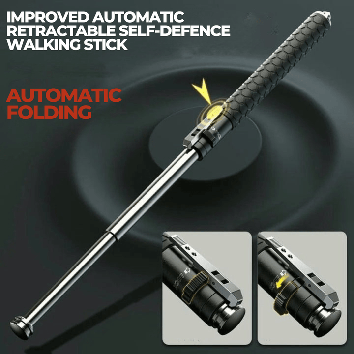 Kalsten | Adjustable Hiking Stick Made of Alloy Steel with Anti-Slip Handle, Lightweight & Compact for Outdoor, Trekking, and Travel