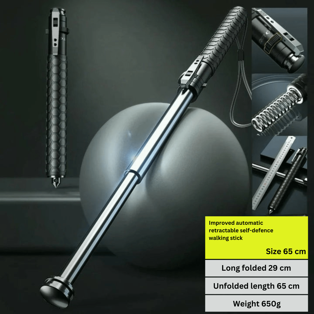 Kalsten | Adjustable Hiking Stick Made of Alloy Steel with Anti-Slip Handle, Lightweight & Compact for Outdoor, Trekking, and Travel