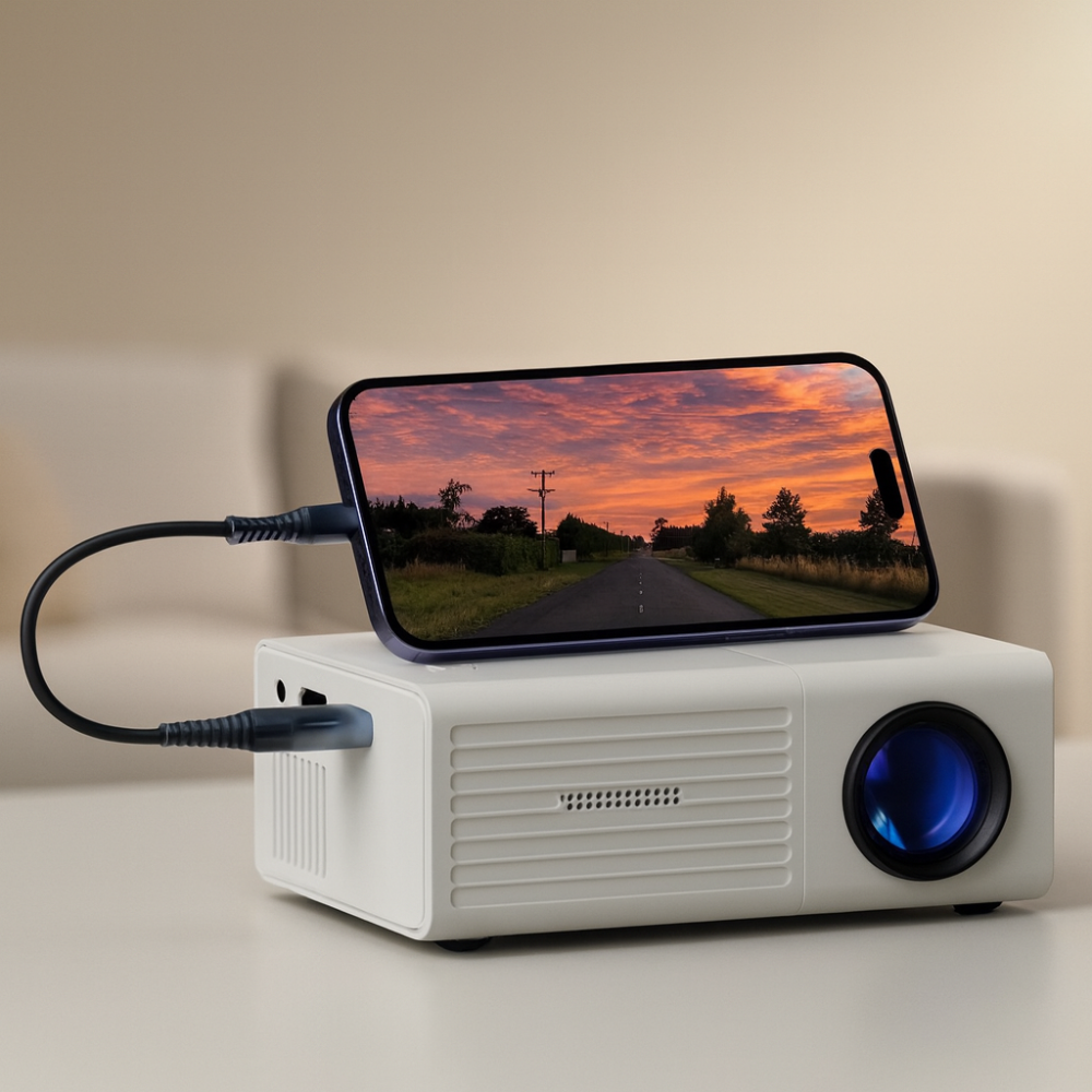Portable Mini HD LED Projector (3000 Lumens)