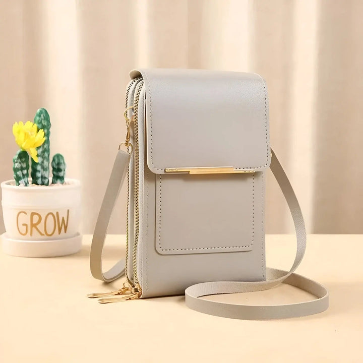 Soft Leather Shoulder Bag with Anti-Theft Protection - SafeTouch | Kalsten