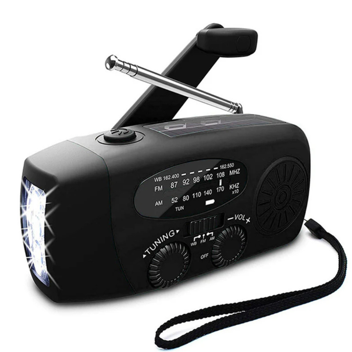 Kalsten | Radio Emergency Hand Crank Solar Weather Alert Flashlight Power Bank