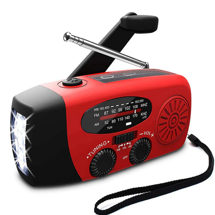 Kalsten | Radio Emergency Hand Crank Solar Weather Alert Flashlight Power Bank