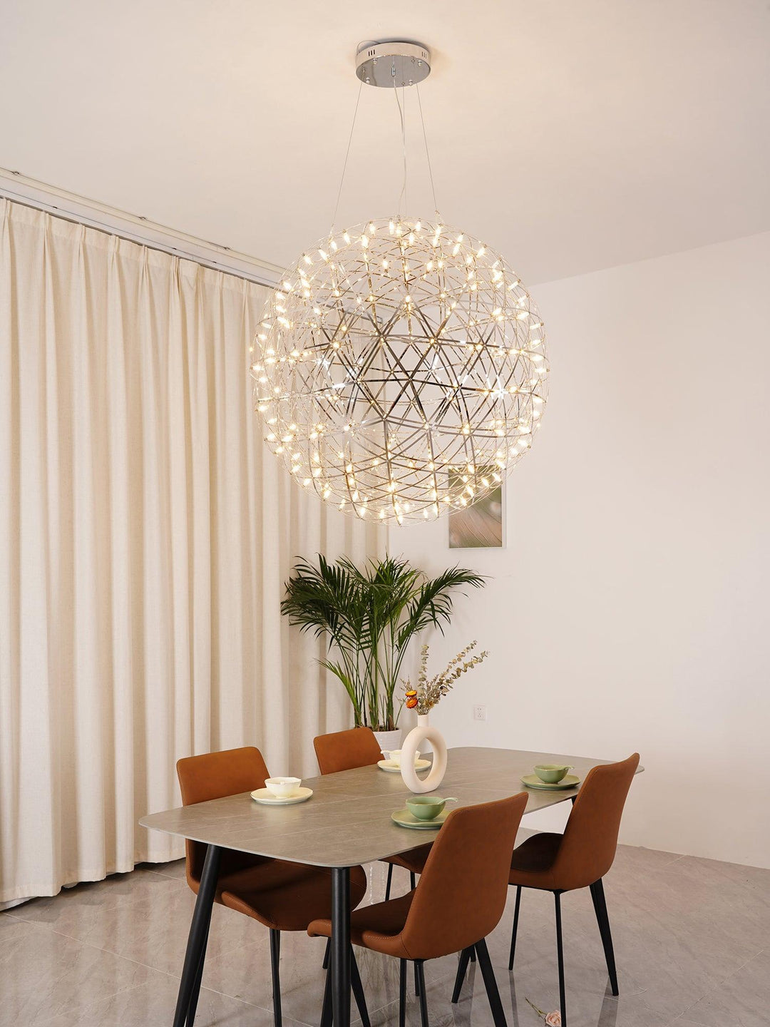 Silver Spark Ball Drop light Pendant Light | Kalsten