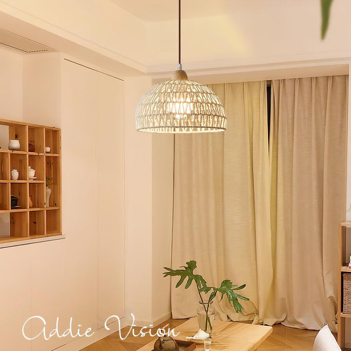 Rattan Arch Ceiling light fitting Pendant Lamp | Noxord