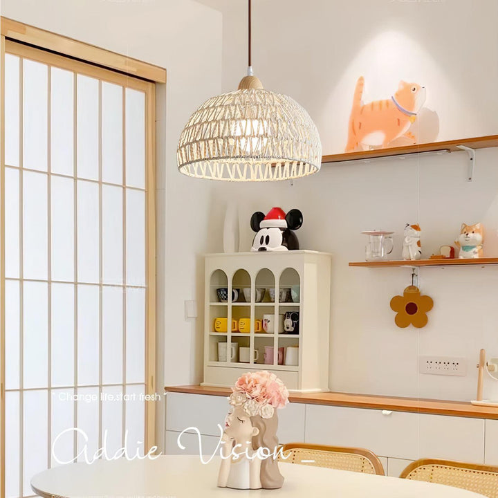 Rattan Arch Ceiling light fitting Pendant Lamp | Noxord