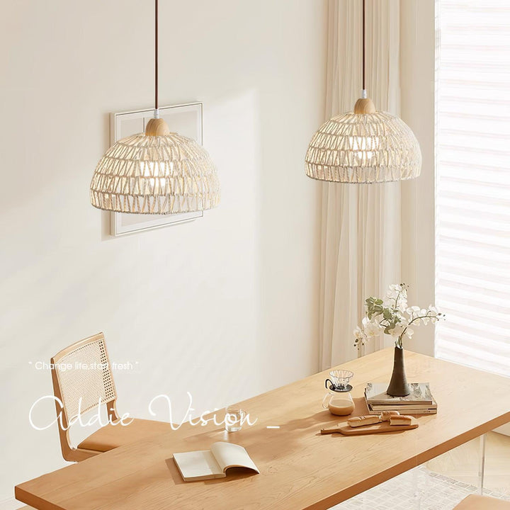 Rattan Arch Ceiling light fitting Pendant Lamp | Noxord