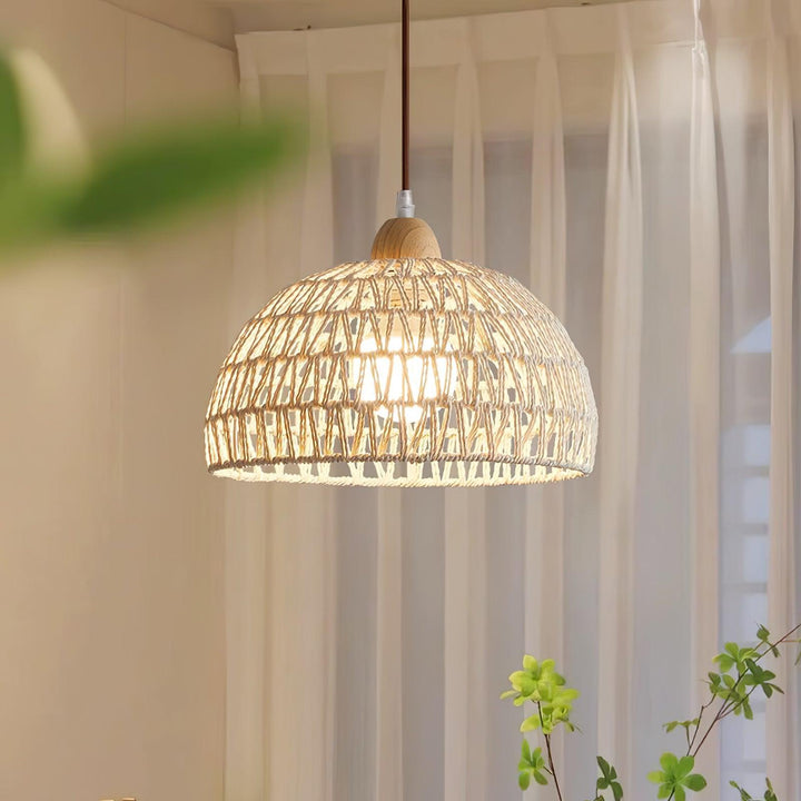 Rattan Arch Ceiling light fitting Pendant Lamp | Noxord