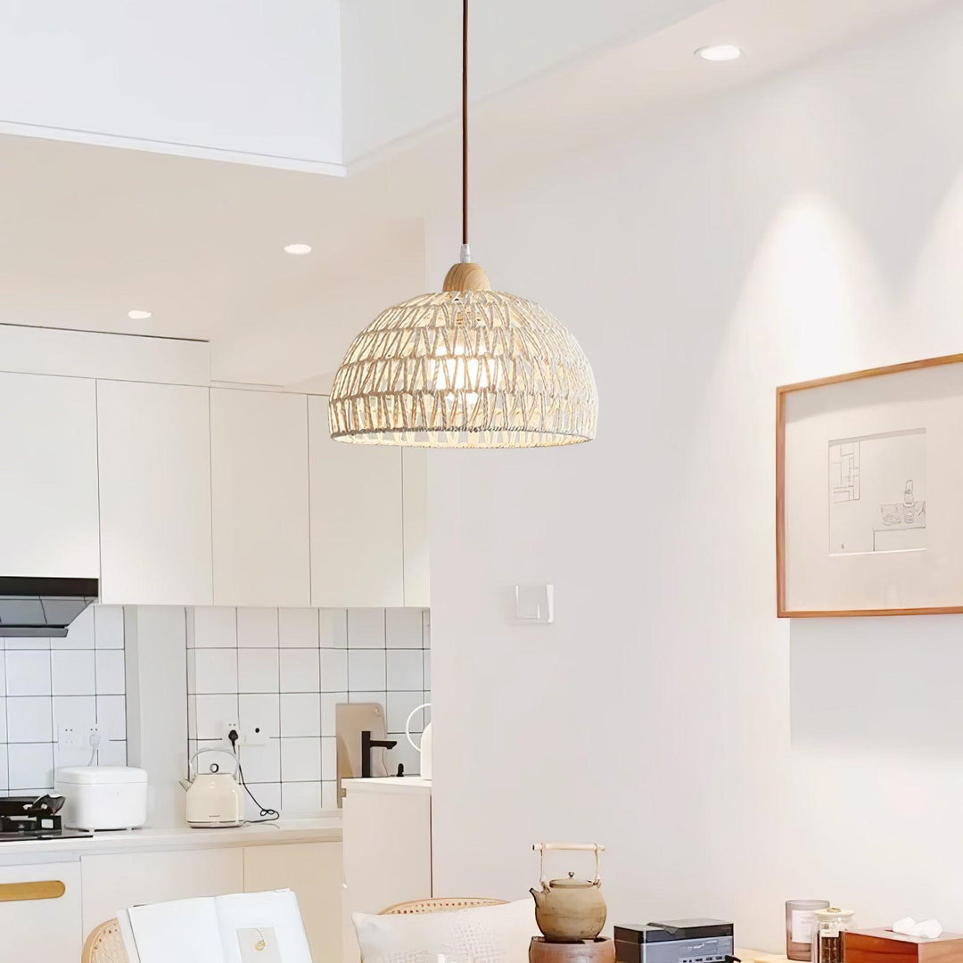 Rattan Arch Ceiling light fitting Pendant Lamp | Noxord