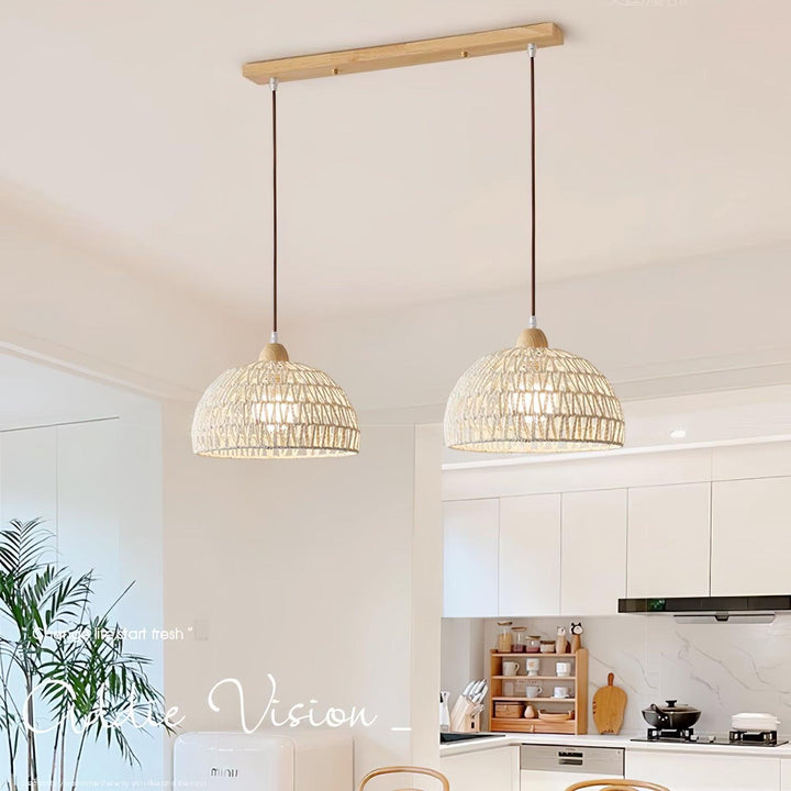 Rattan Arch Ceiling light fitting Pendant Lamp | Noxord