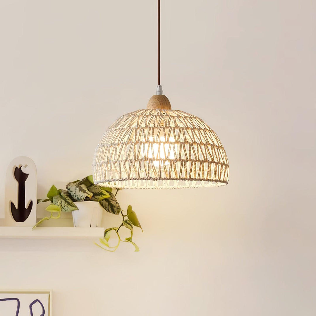 Rattan Arch Ceiling light fitting Pendant Lamp | Noxord