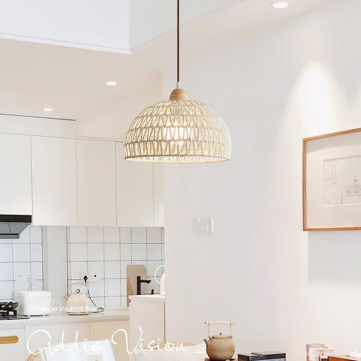 Rattan Arch Ceiling light fitting Pendant Lamp | Noxord