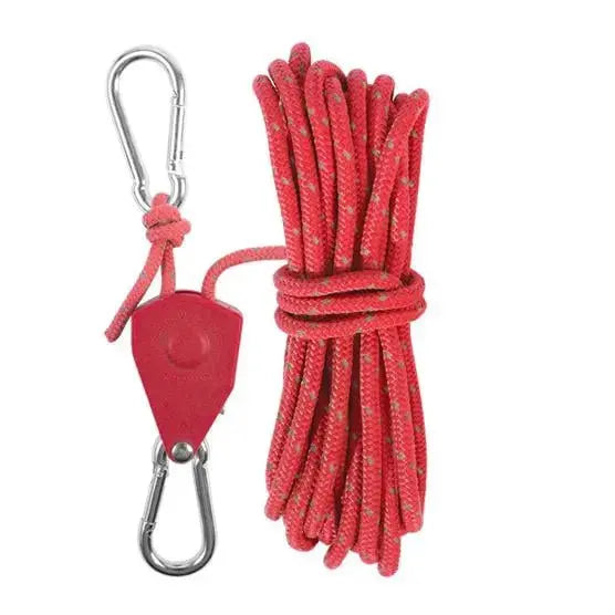 Kalsten | Reflective Outdoor Rope Set – With Carabiner, Hooks & Tensioner for Tent & Camping (4 Pieces)