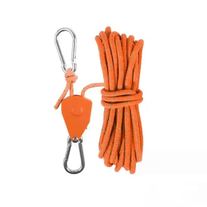 Kalsten | Reflective Outdoor Rope Set – With Carabiner, Hooks & Tensioner for Tent & Camping (4 Pieces)