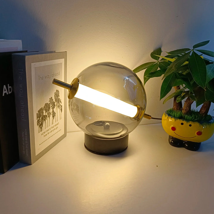 Retro Glass Table Lamp with Warm Glow - Timeless Elegance Noxord