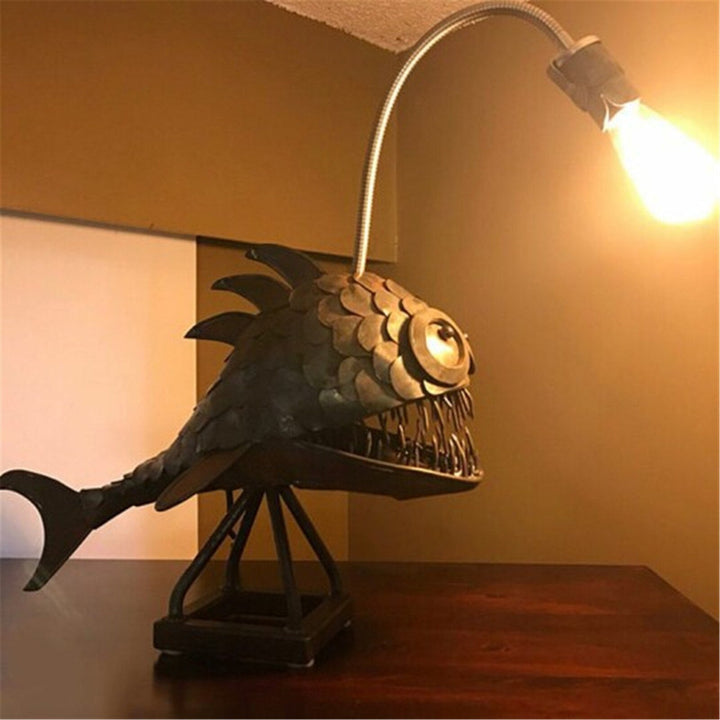 Retro Table Lamp Anglerfish Light with Flexible Lamp Head Artistic Table Lamps for Home Bar Café Home Art Decorative Ornaments | Kalsten