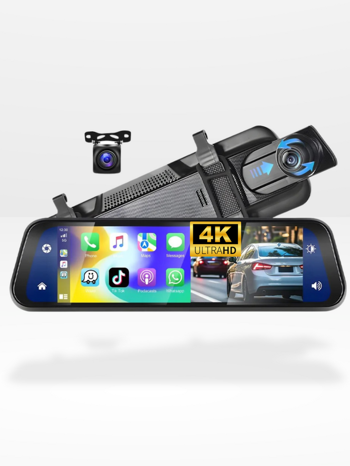 4K Front & Rear Dash Cam with CarPlay