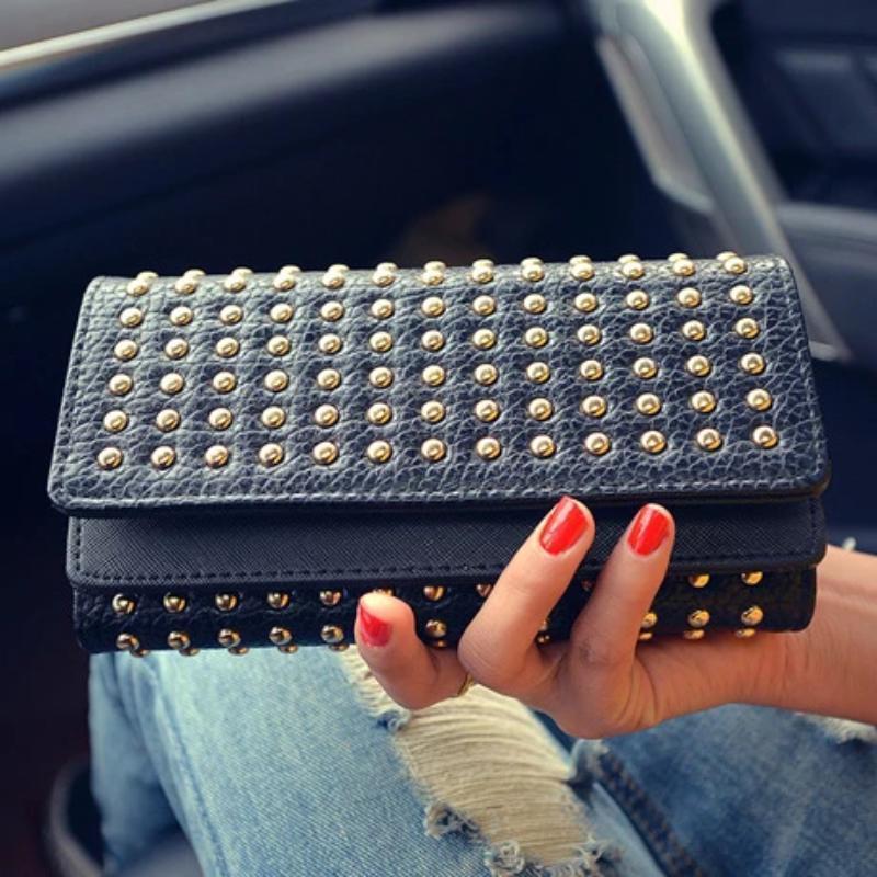 Women PU Leather Fashion Long Vintage Pouch | Kalsten