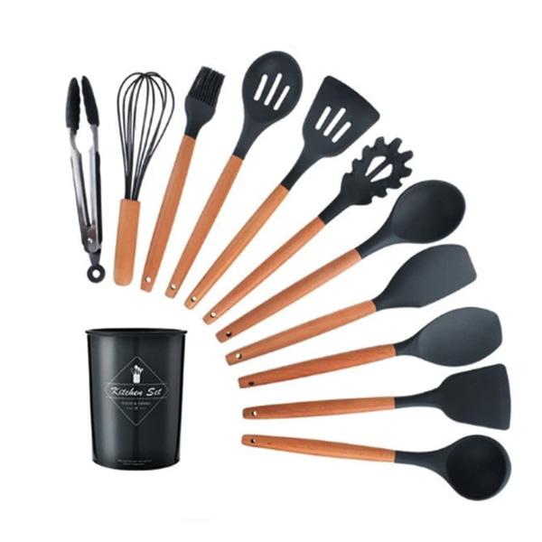 Rustic Kitchen Utensils with Wooden Handles | Kalsten