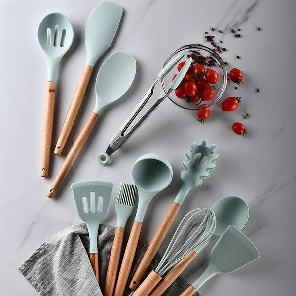 Rustic Kitchen Utensils with Wooden Handles | Kalsten