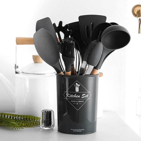 Rustic Kitchen Utensils with Wooden Handles | Kalsten