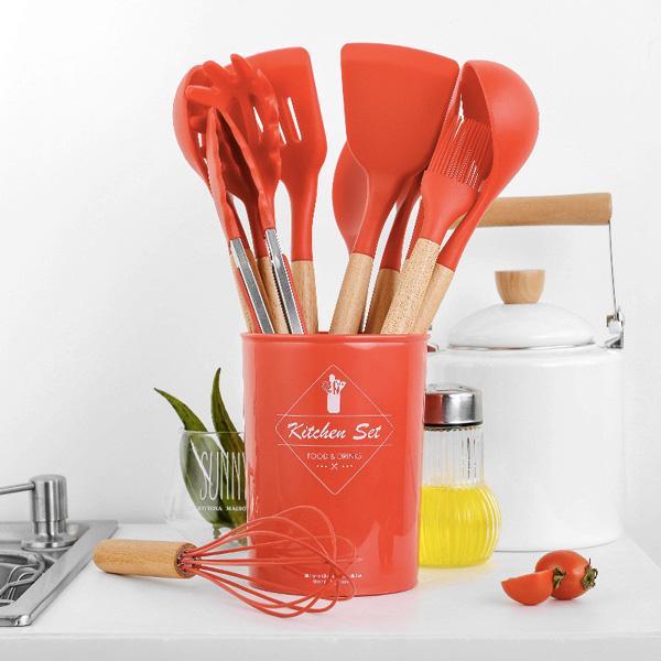 Rustic Kitchen Utensils with Wooden Handles | Kalsten